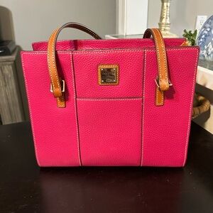 Dooney & Bourke Lexington Tote Bag Fuchsia/ Pink Leather